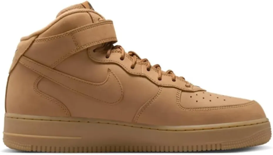 Nike Homme Air Force 1 Mid '07 PRM QS Chaussures de Basketball, Marron (Flax Flax Outdoor Green), 48.5 EU