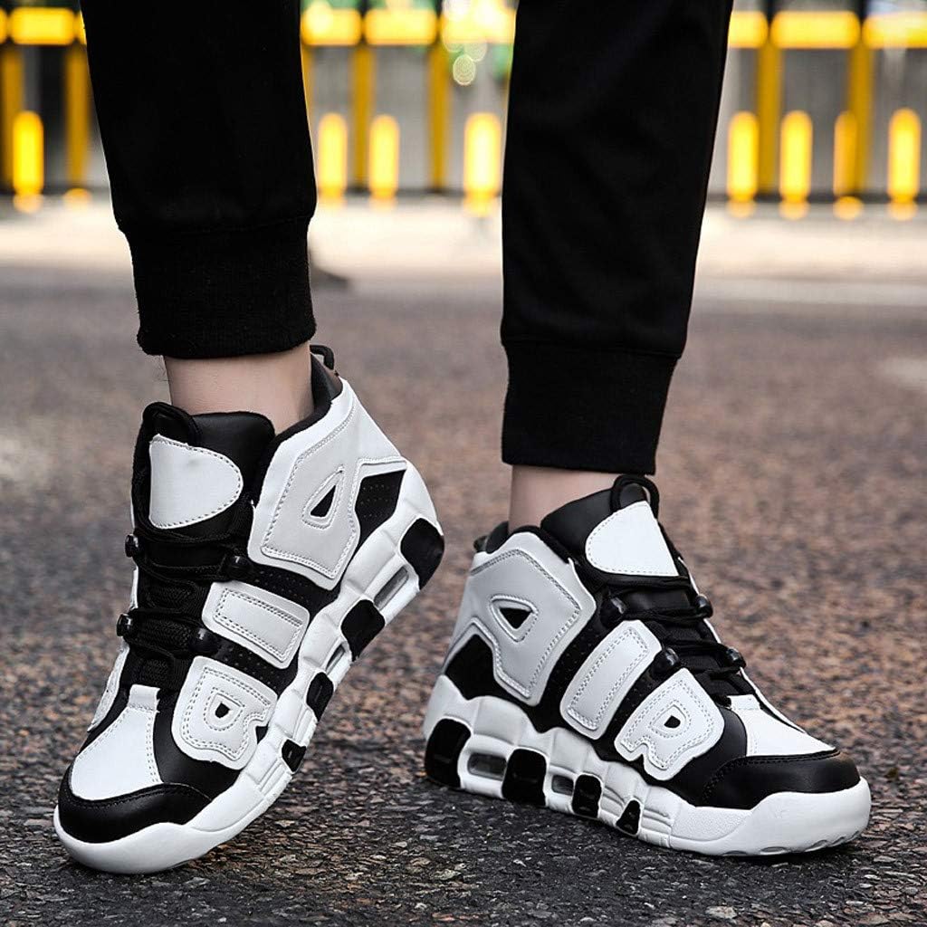 Chaussures Haute De Basket-Ball Homme Pas Cher Tendance Respirant Running Mode Casual Baskets Ete Legere AntidéRapant RéSistant à l'usure Sneakers 42 EU Noir