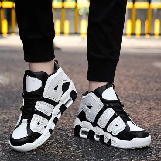Chaussures Haute De Basket-Ball Homme Pas Cher Tendance Respirant Running Mode Casual Baskets Ete Legere AntidéRapant RéSistant à l'usure Sneakers 42 EU Noir