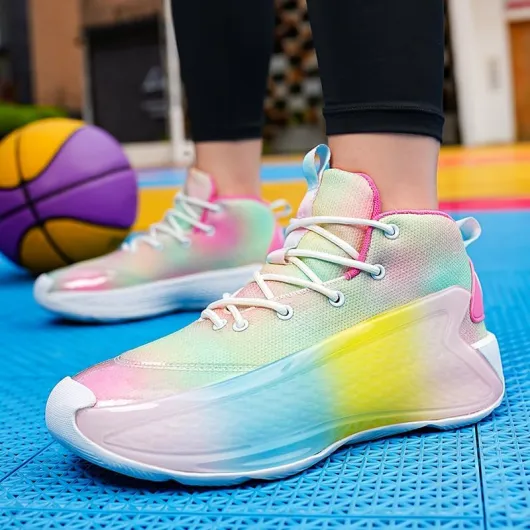 Amorti et résistant à l'usure Baskets de basketball réelles Noir et Violet 42.5 EU